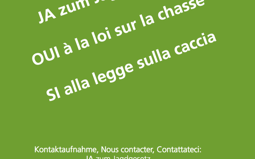 La nouvelle loi sur la chasse est au service des animaux, de la nature et de l’homme